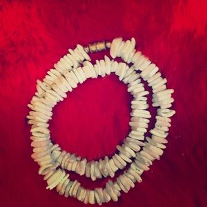 Turquoise puka shell necklace/bracelet